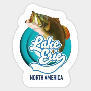 Lake Erie North America fishing logo Sticker